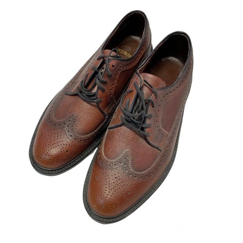 Vintage NWT Stacy Adams Brown Men’s Lace Up Dress Shoes Size 8.5 D